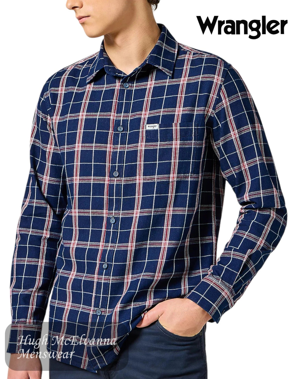 Wrangler Red Check Shirt – 112357221 - Hugh McElvanna Menswear