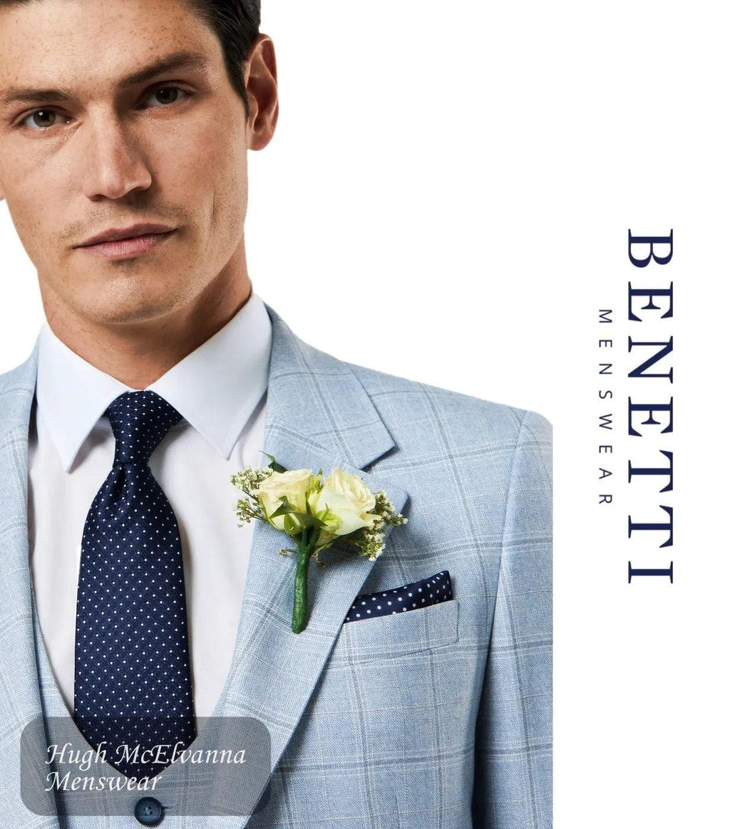 Benetti ANDREW Sky Blue Check Blazer – Tailored Fit - Hugh McElvanna Menswear