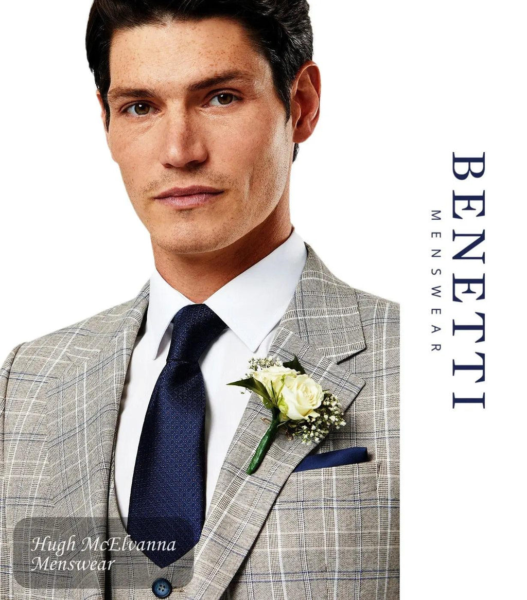 Benetti CHARLES Stone Check Blazer - COMFORT FIT - Hugh McElvanna Menswear